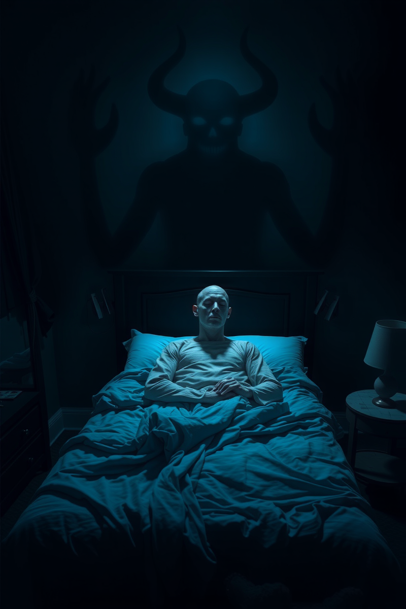 Dream of Sleep Paralysis With a Figure Beside the Bed After a Nightmare Loop