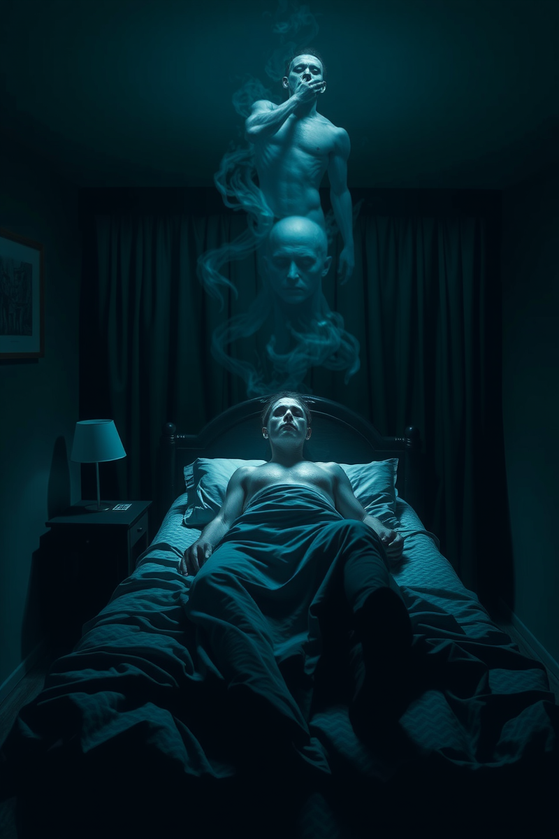 Dream of Sleep Paralysis With a Figure Beside the Bed In a Hotel Room
