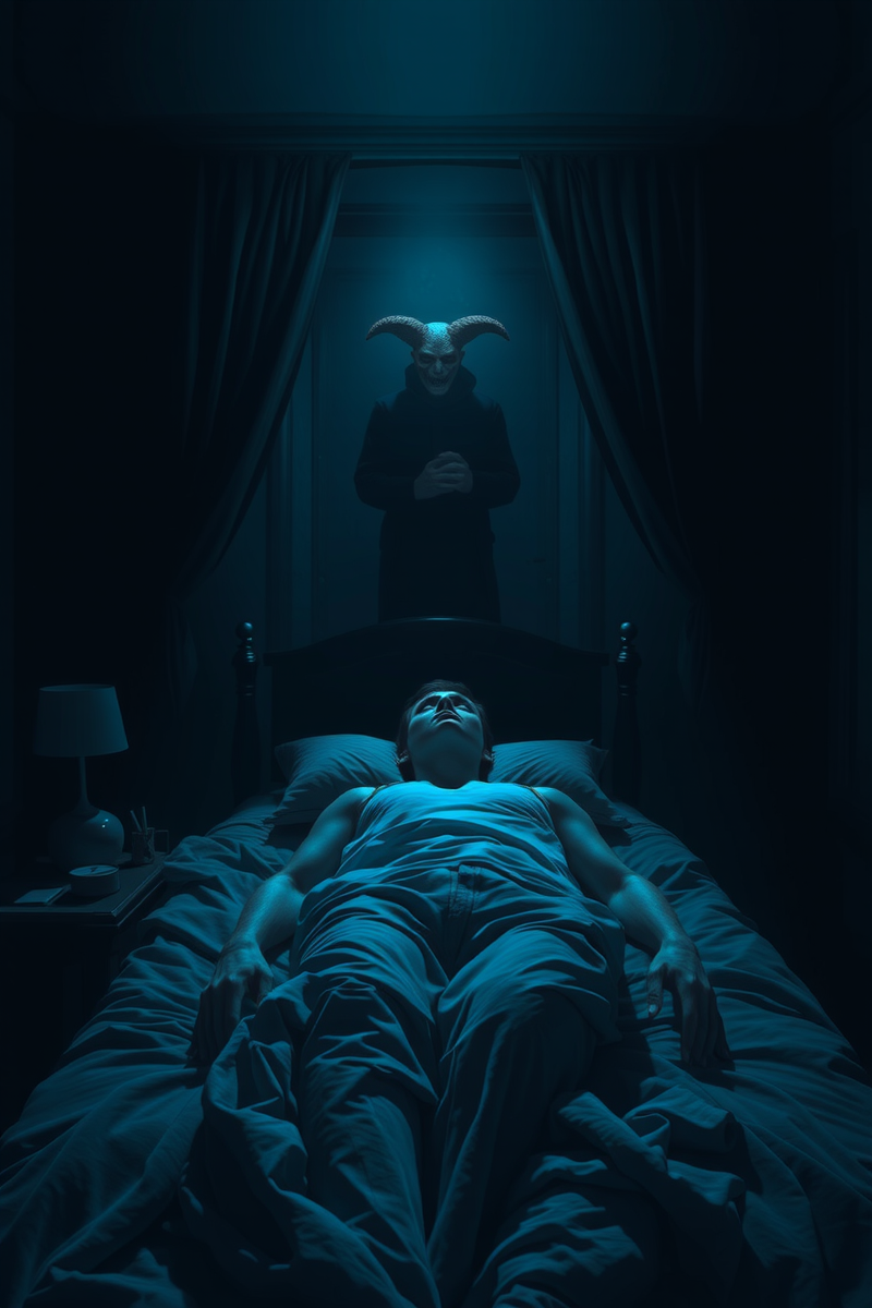Dream of Sleep Paralysis With a Presence in the Room During a False Awakening