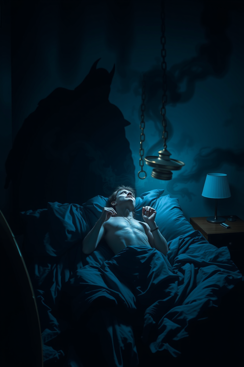 Dream of Sleep Paralysis With a Shadow Figure During a False Awakening