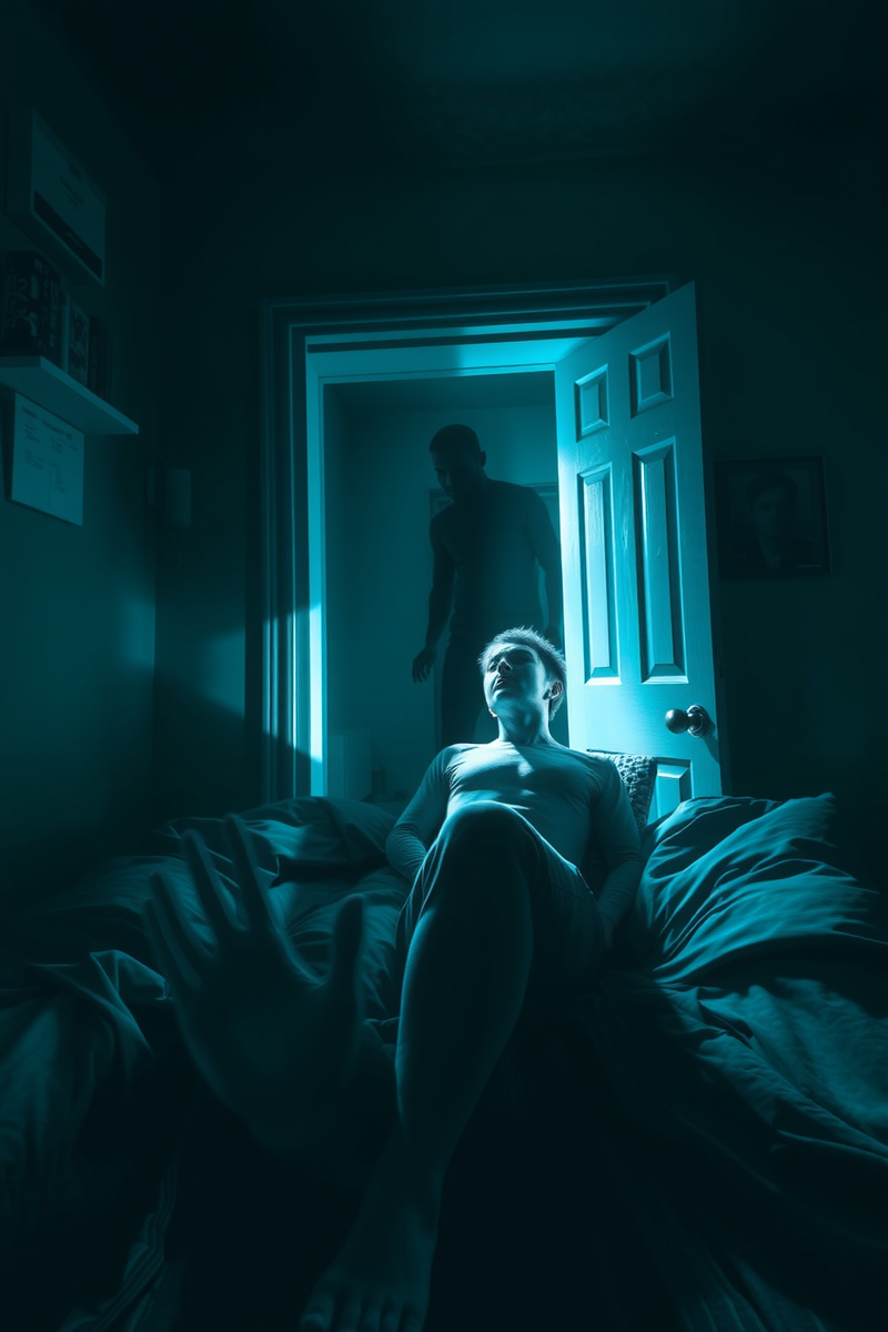 Dream of Sleep Paralysis With Someone at the Door During a False Awakening