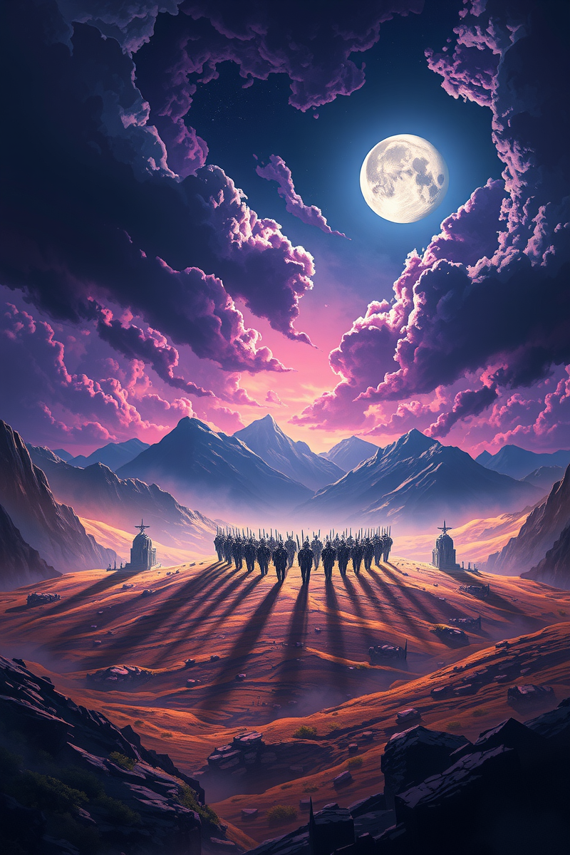 Epic Dream of a Moonlit Battlefield