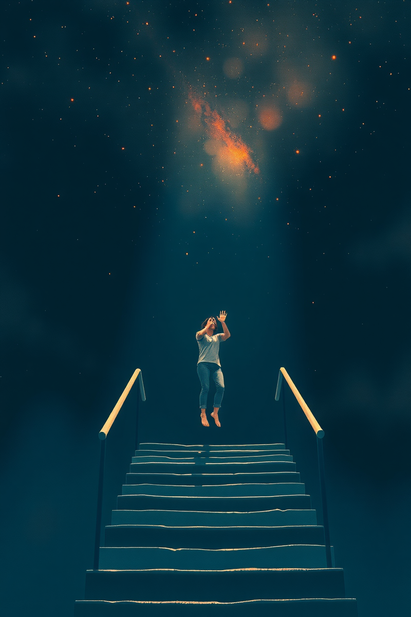 Falling Down Stairs After Losing Balance