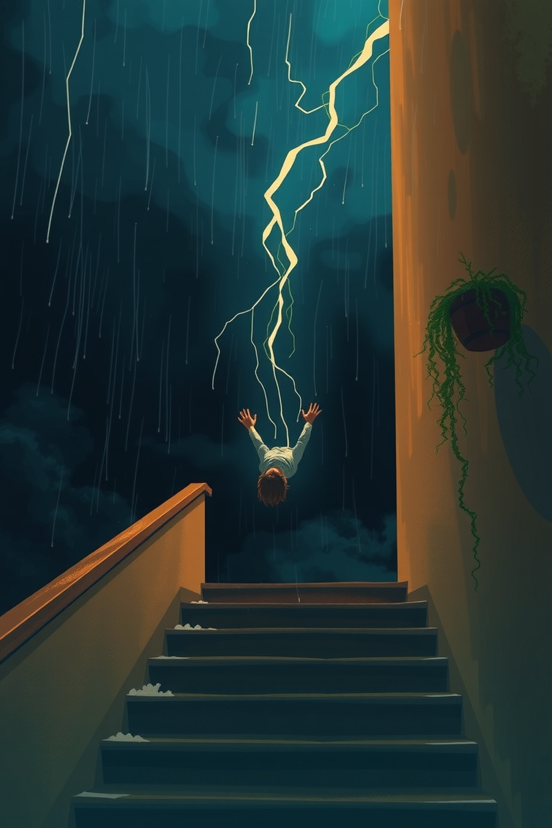 Falling Down Stairs During a Storm