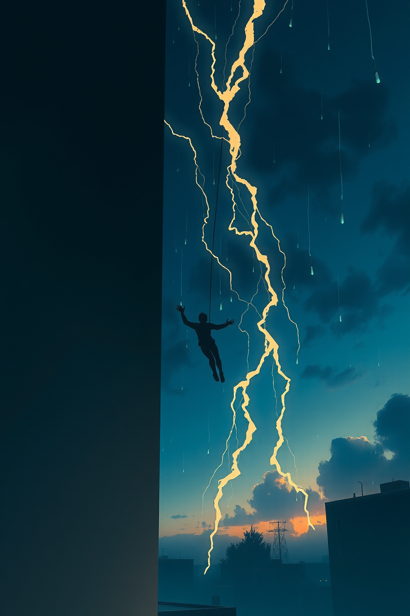 Falling From a Building During a Storm