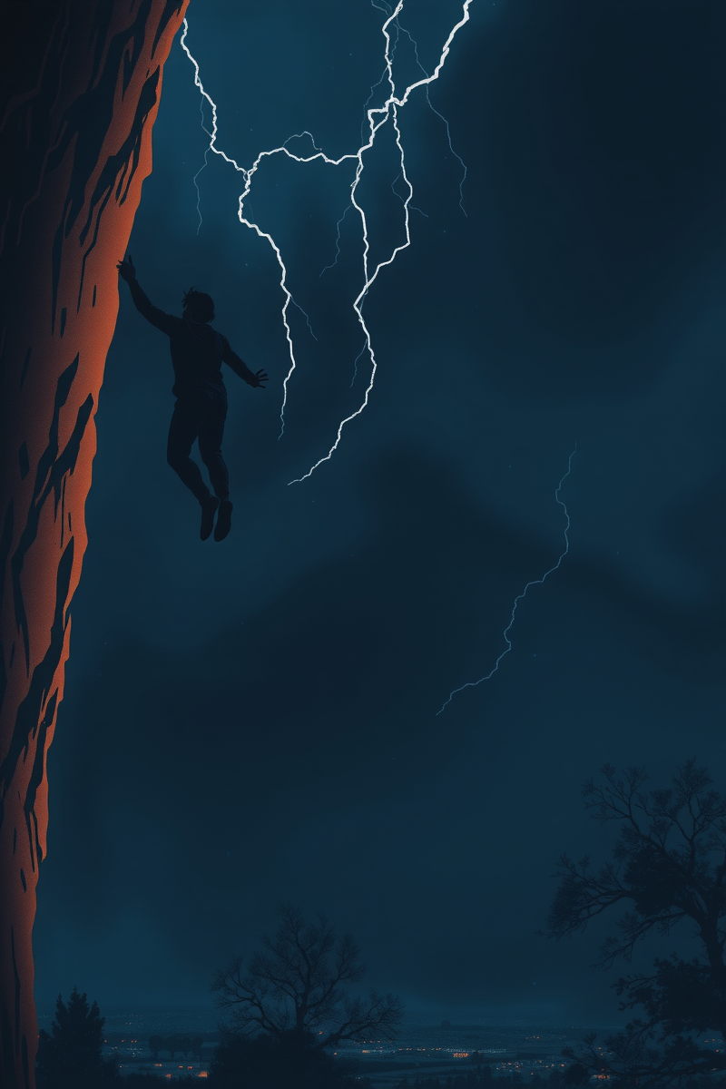 Falling From a Cliff During a Storm