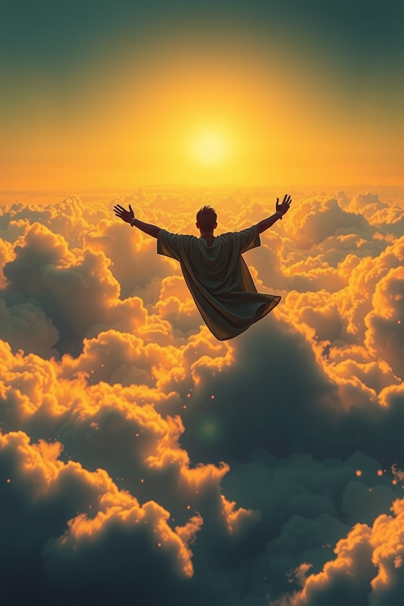 Flying Through Clouds And Suddenly Falling