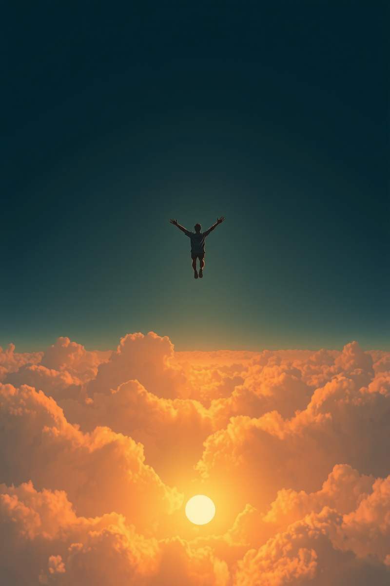Flying Through Clouds Over a Familiar Place