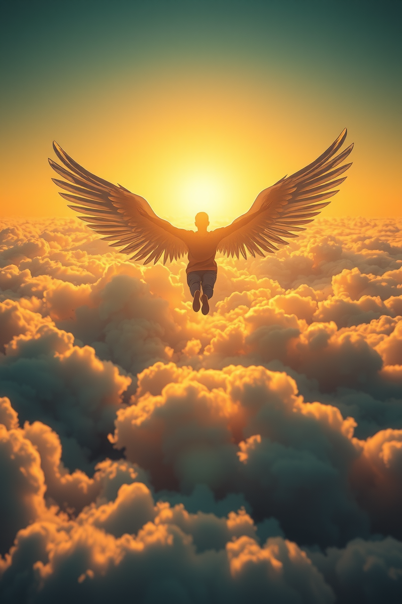 Flying With Wings With Joy