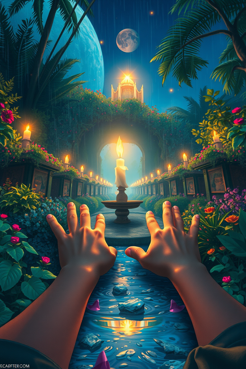 I found myself walking through a place I almost recognized — A Candle A Garden After Rain
