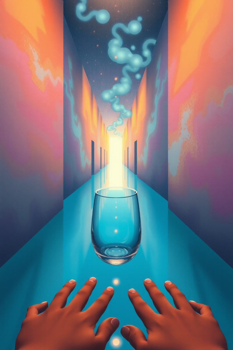 I found myself walking through a place I almost recognized — A Glass Of Water A Long Corridor