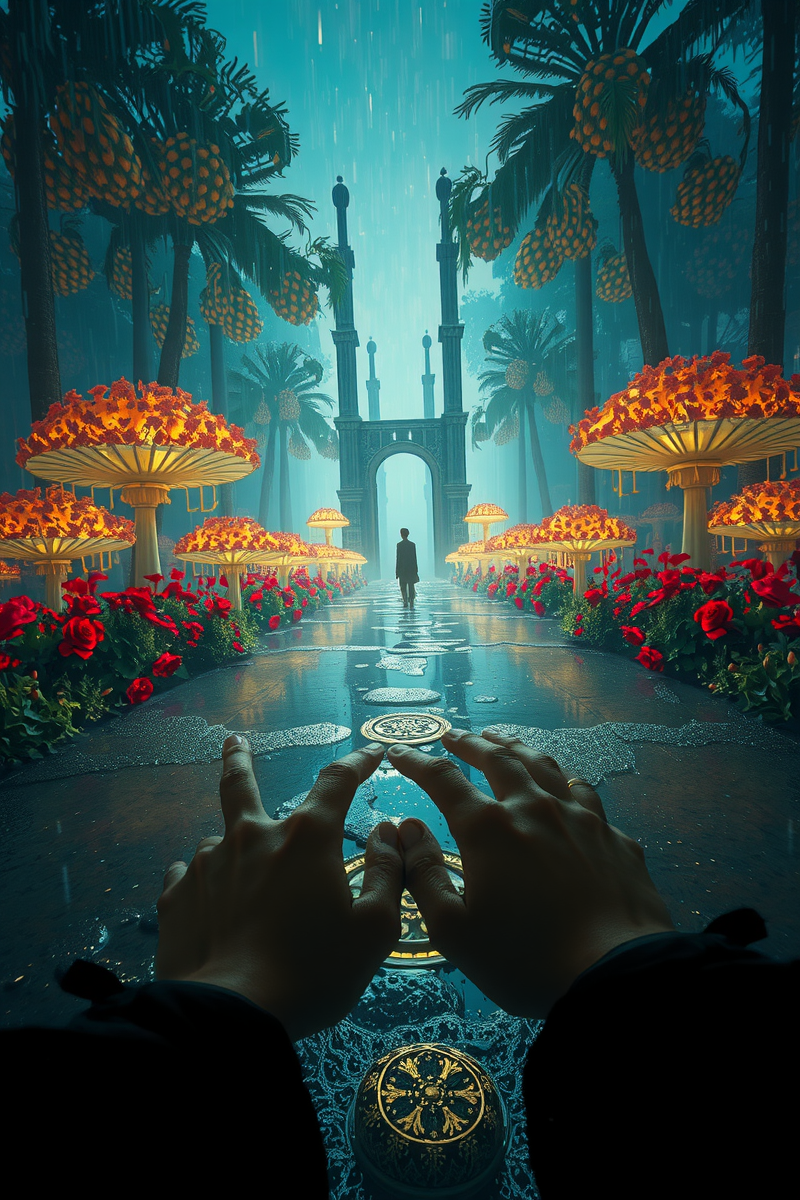 I found myself walking through a place I almost recognized — A Silver Ring A Garden After Rain
