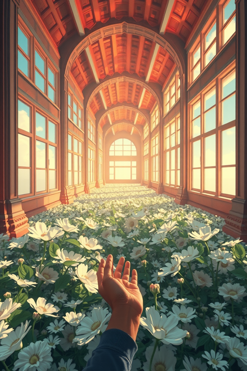 I found myself walking through a place I almost recognized — A White Flower A Room Full Of Windows