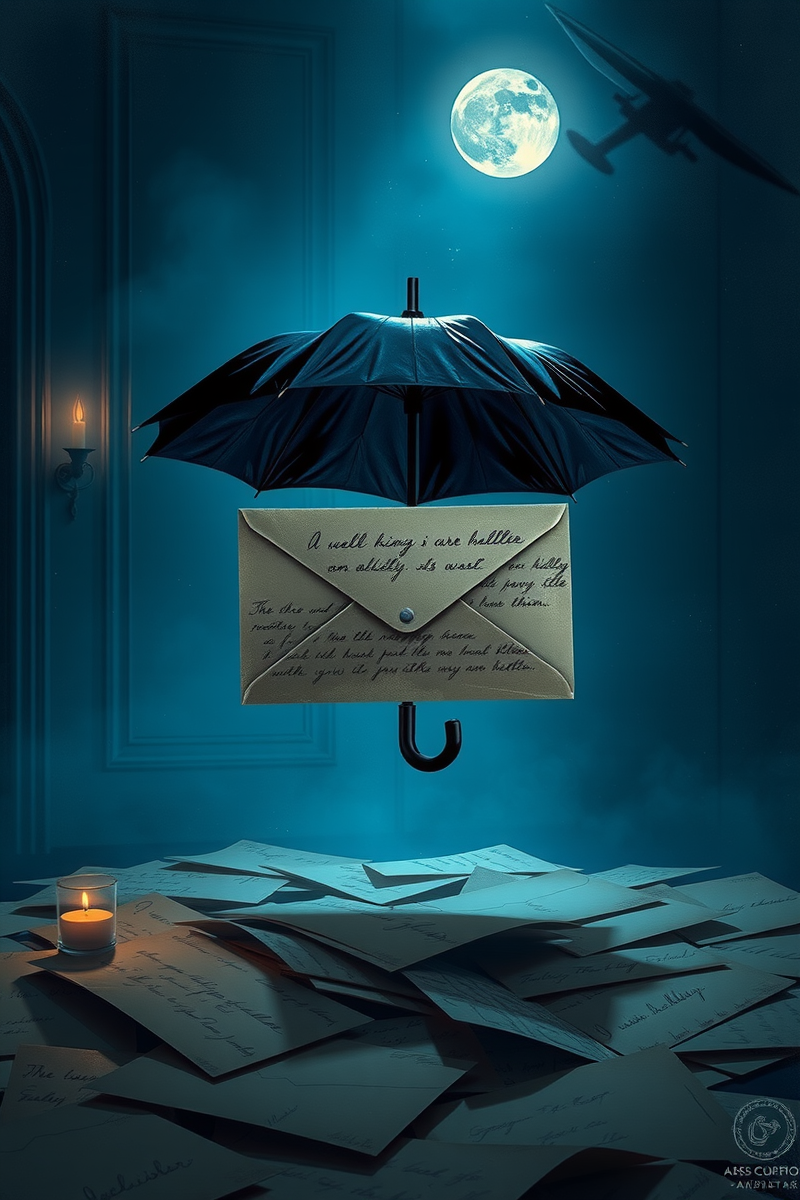 I keep thinking about a dream I had last night — A Black Umbrella Inside A Hotel Lobby