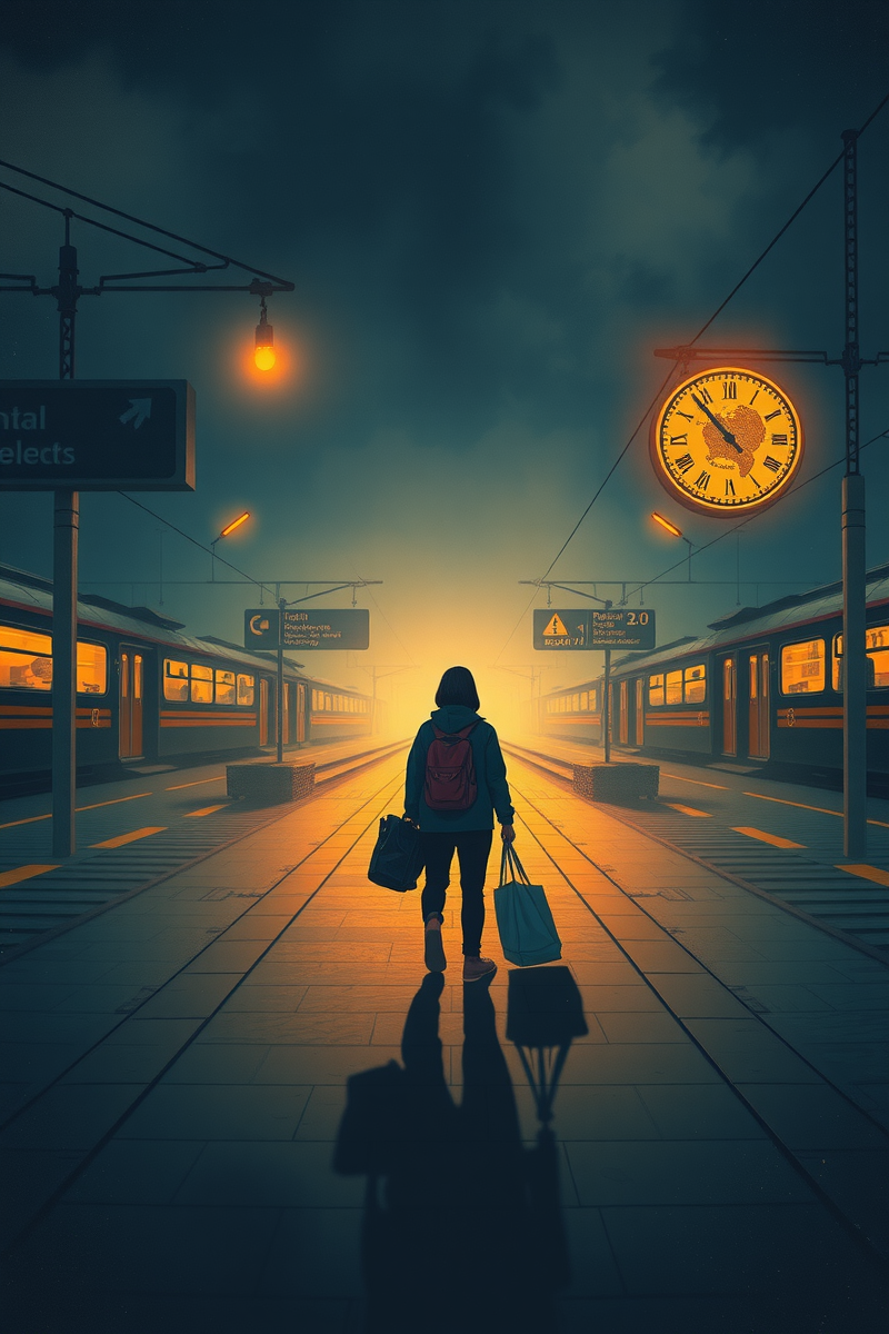 Lost in a Train Station While Carrying Bags