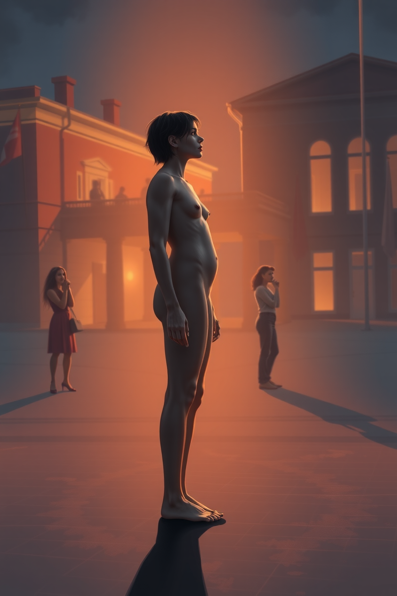 Naked at School Before a Speech
