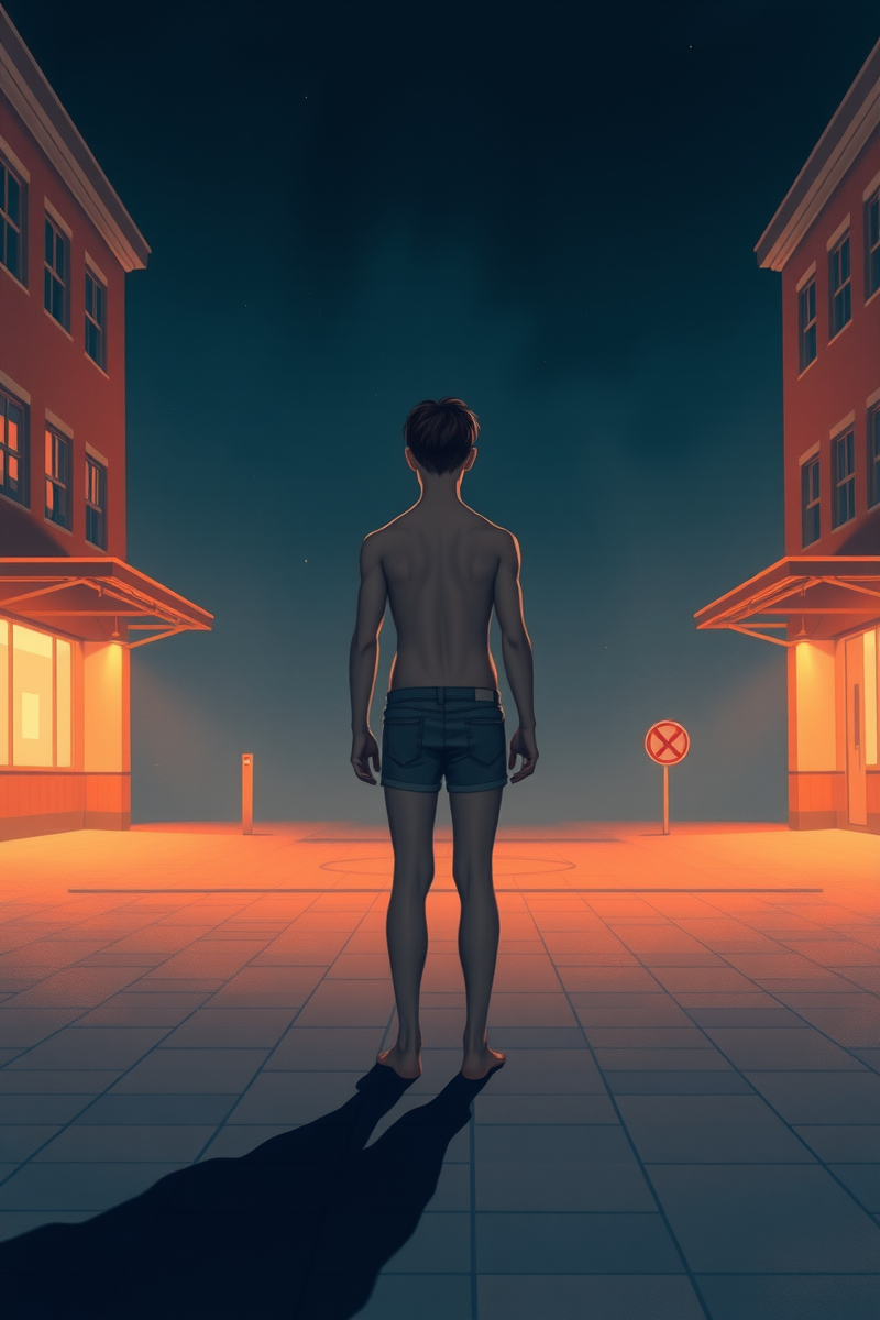 Naked at School In a Childhood Place