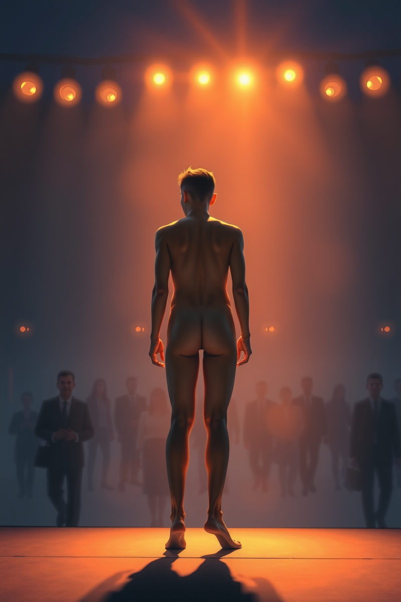 Naked on Stage At a Formal Event