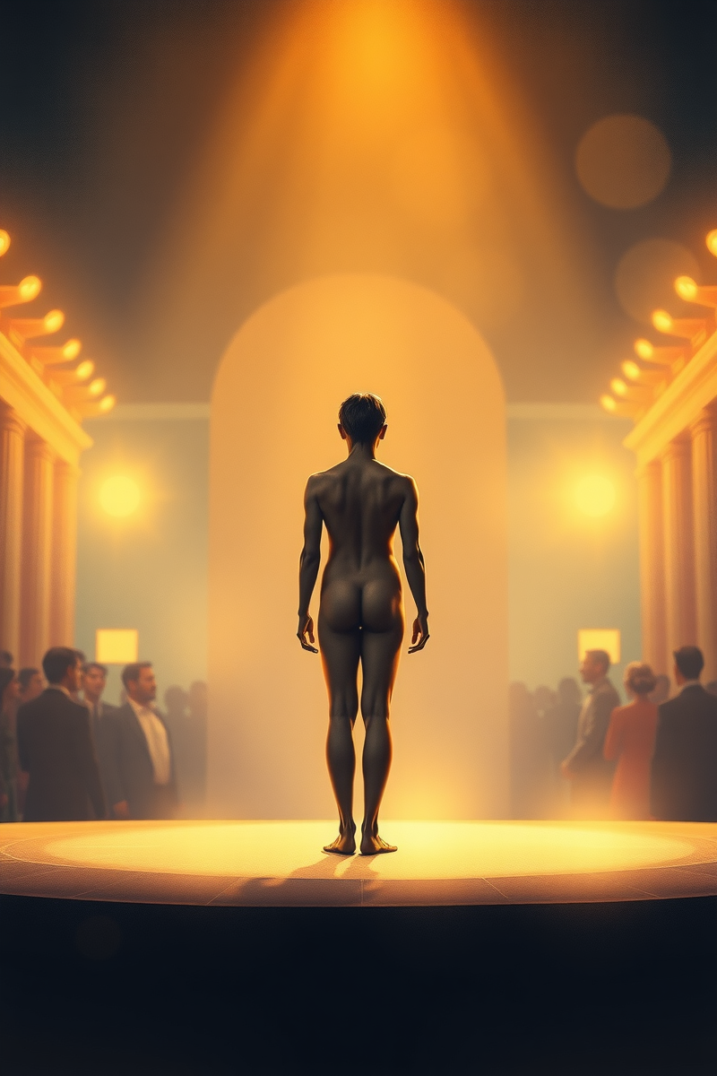 Naked on Stage Before a Speech