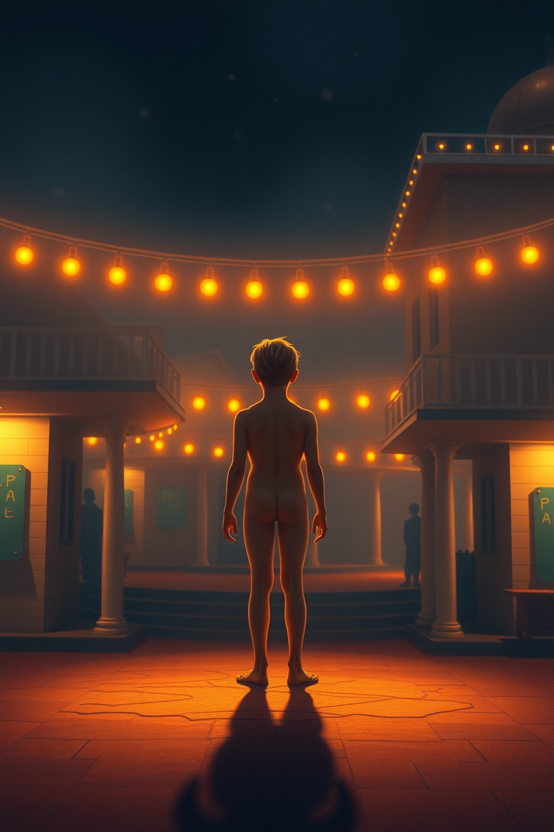 Naked on Stage In a Childhood Place