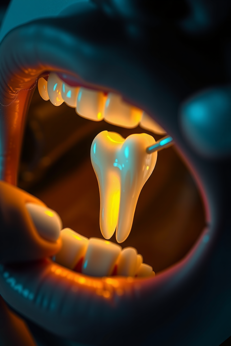 Pulling Out a Tooth In a Mirror