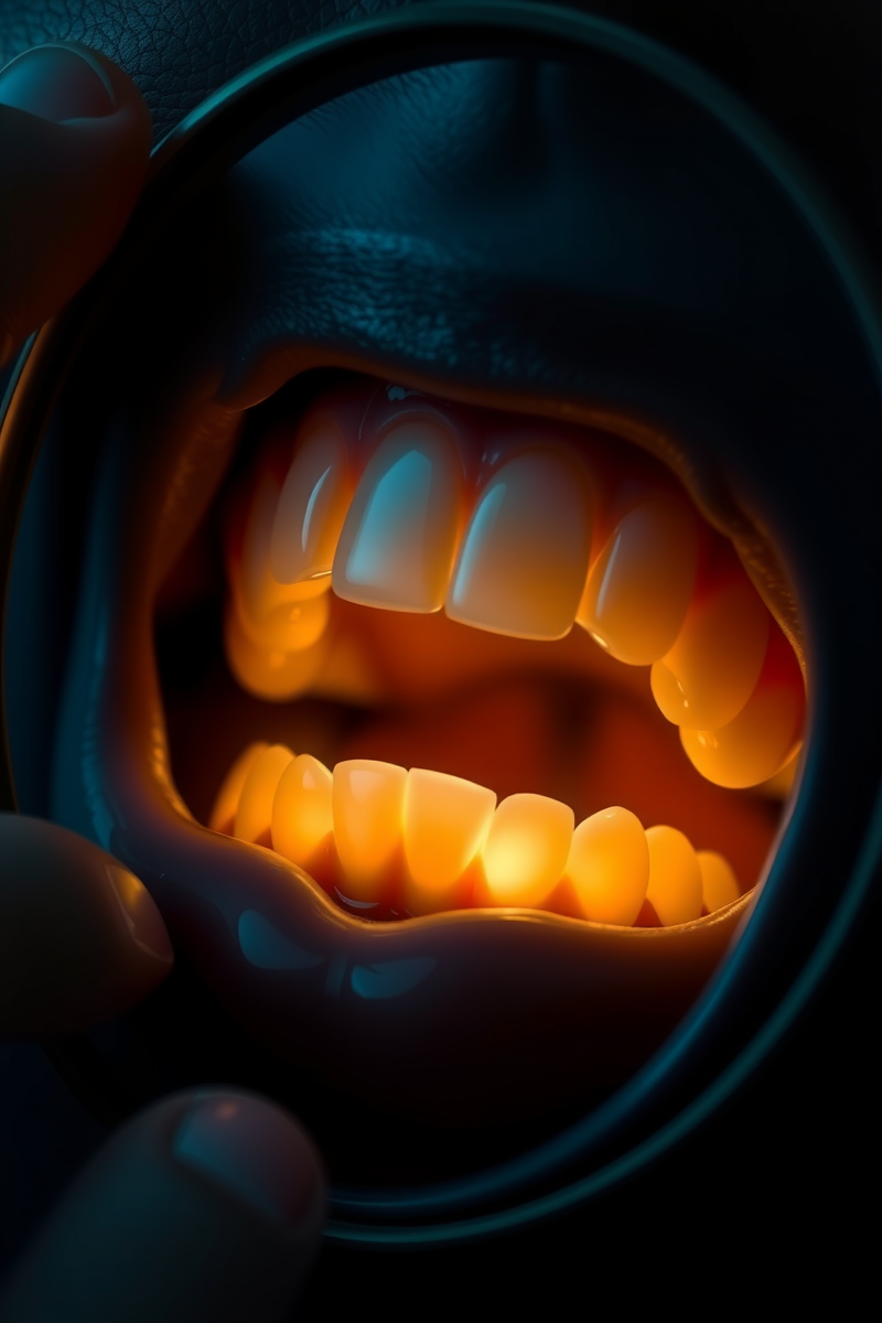 Teeth Turning Black In a Mirror