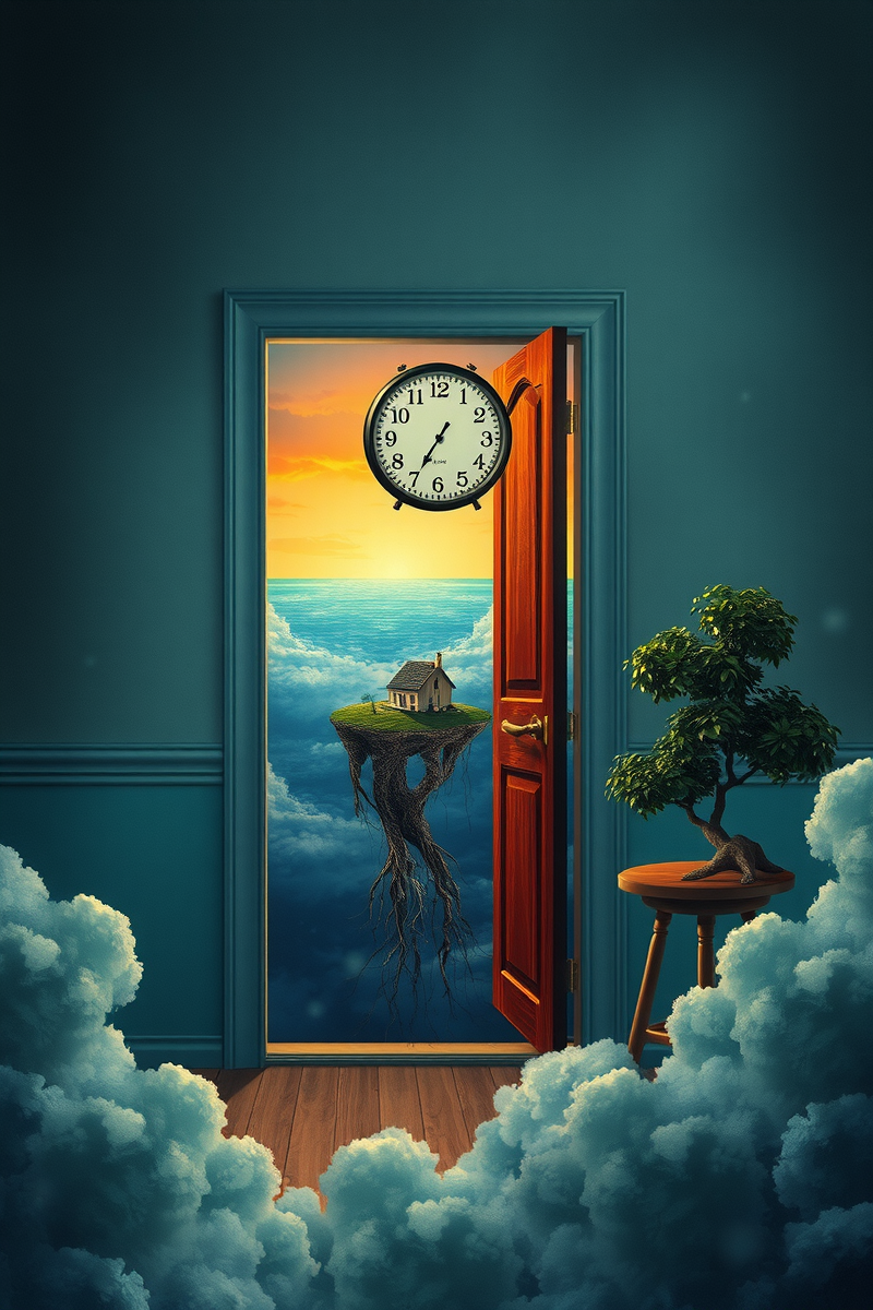 The dream did not have a plot, only a scene — A Clock With Roots In A Garden With No Ground