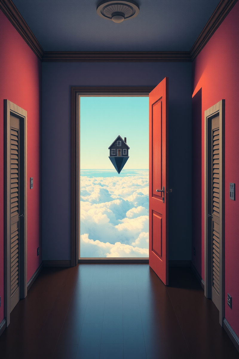 The dream did not have a plot, only a scene — A House Inside A Suitcase In A Forest Of Doors