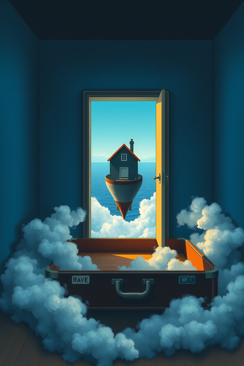 The dream did not have a plot, only a scene — A House Inside A Suitcase Inside A Blue Room