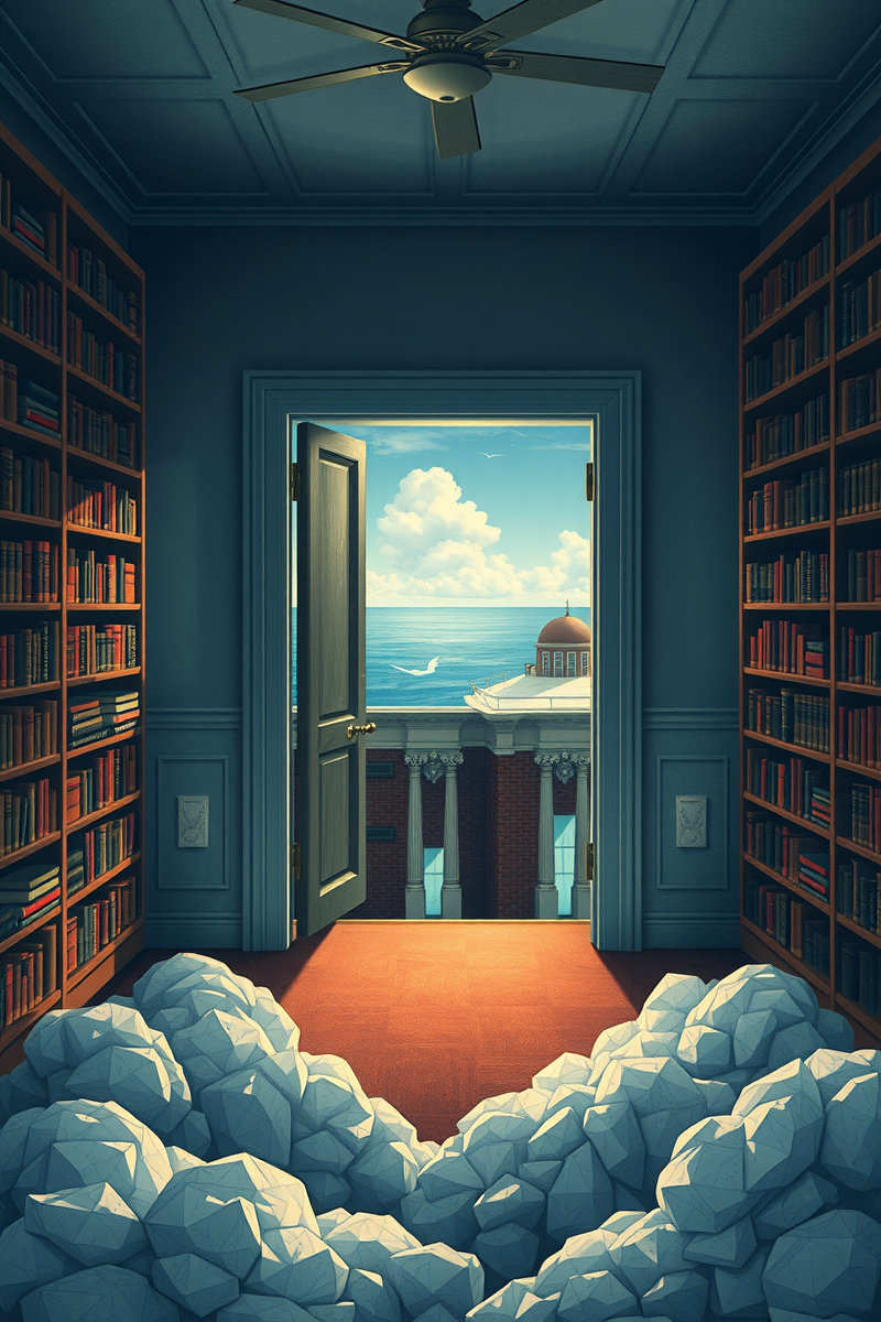 The dream did not have a plot, only a scene — A Library Under The Ocean In A City Folded Like Paper