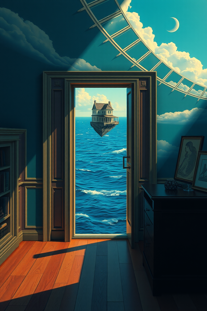 The dream did not have a plot, only a scene — A Library Under The Ocean In A Forest Of Doors