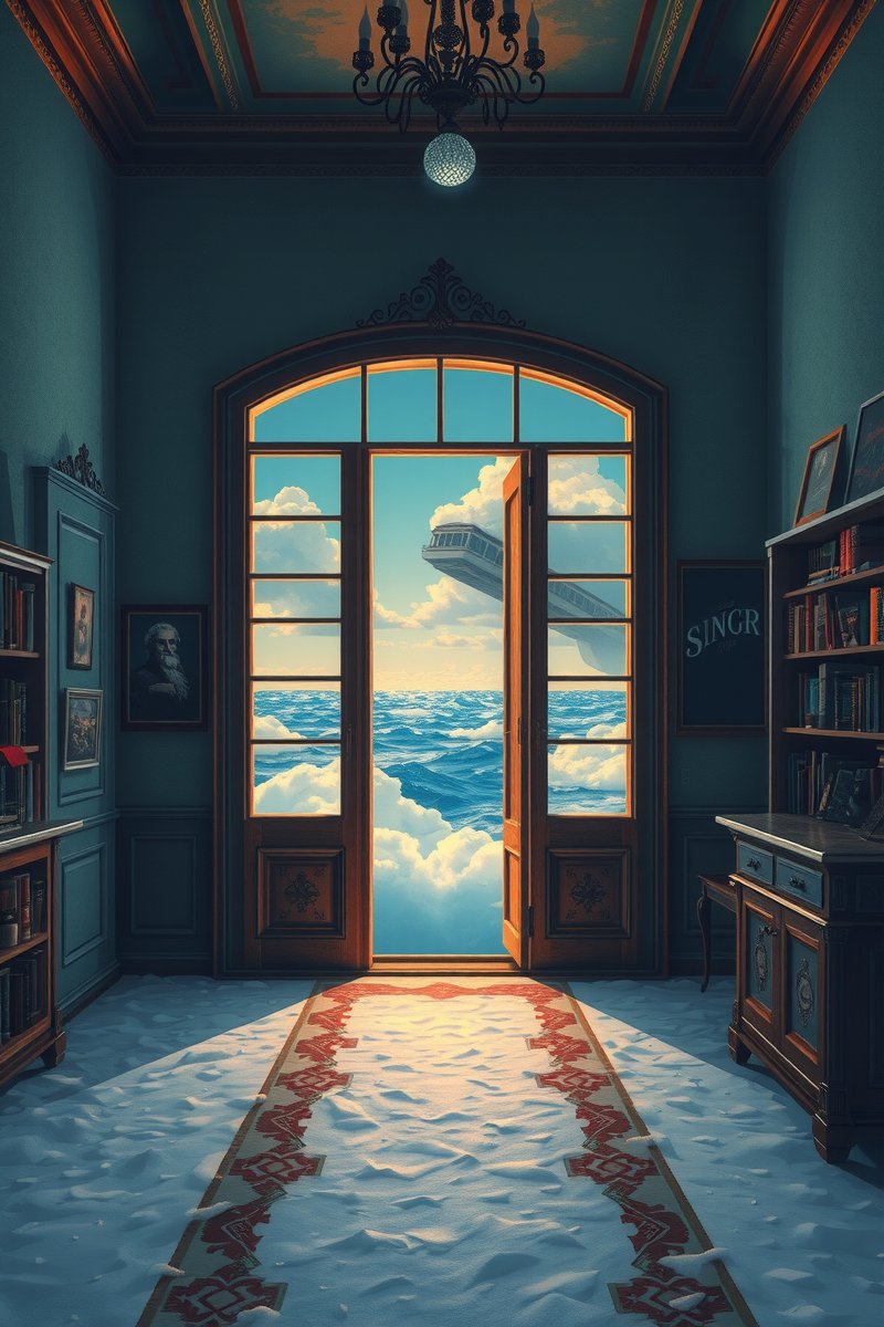 The dream did not have a plot, only a scene — A Library Under The Ocean In A Kitchen Full Of Snow