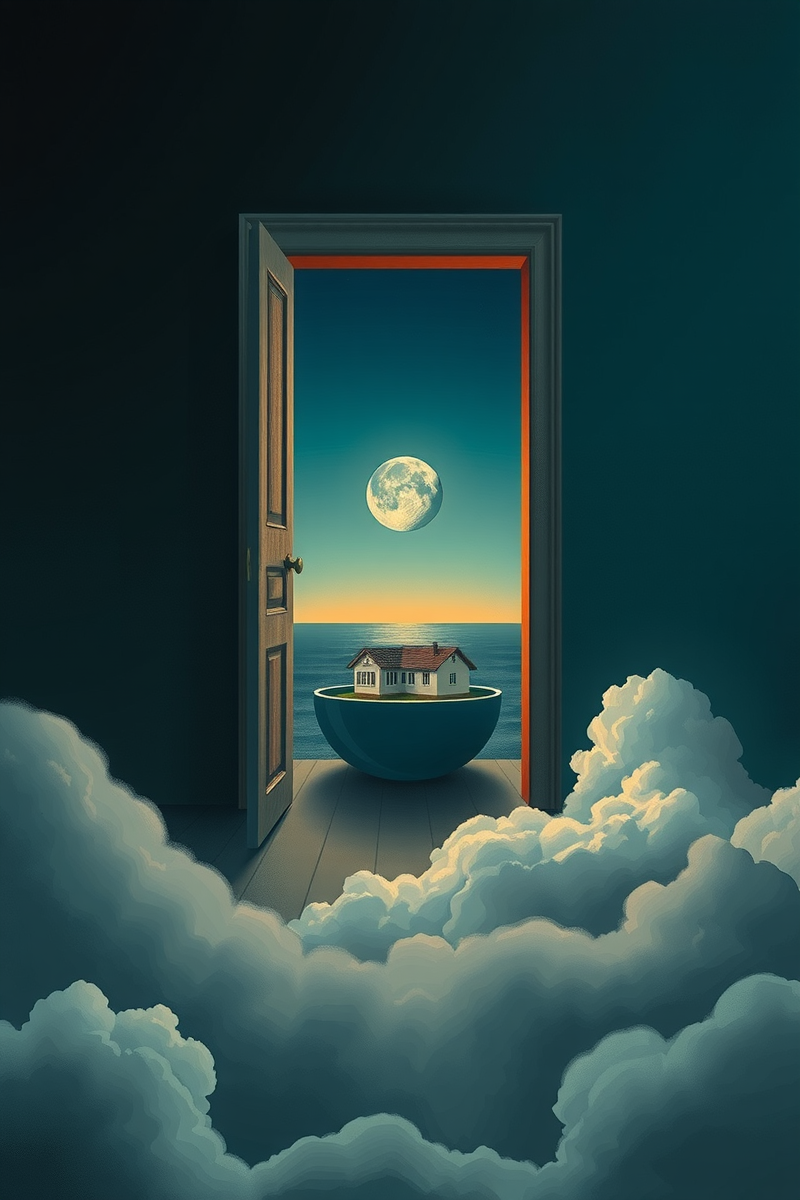 The dream did not have a plot, only a scene — A Moon Inside A Bowl In A Garden With No Ground