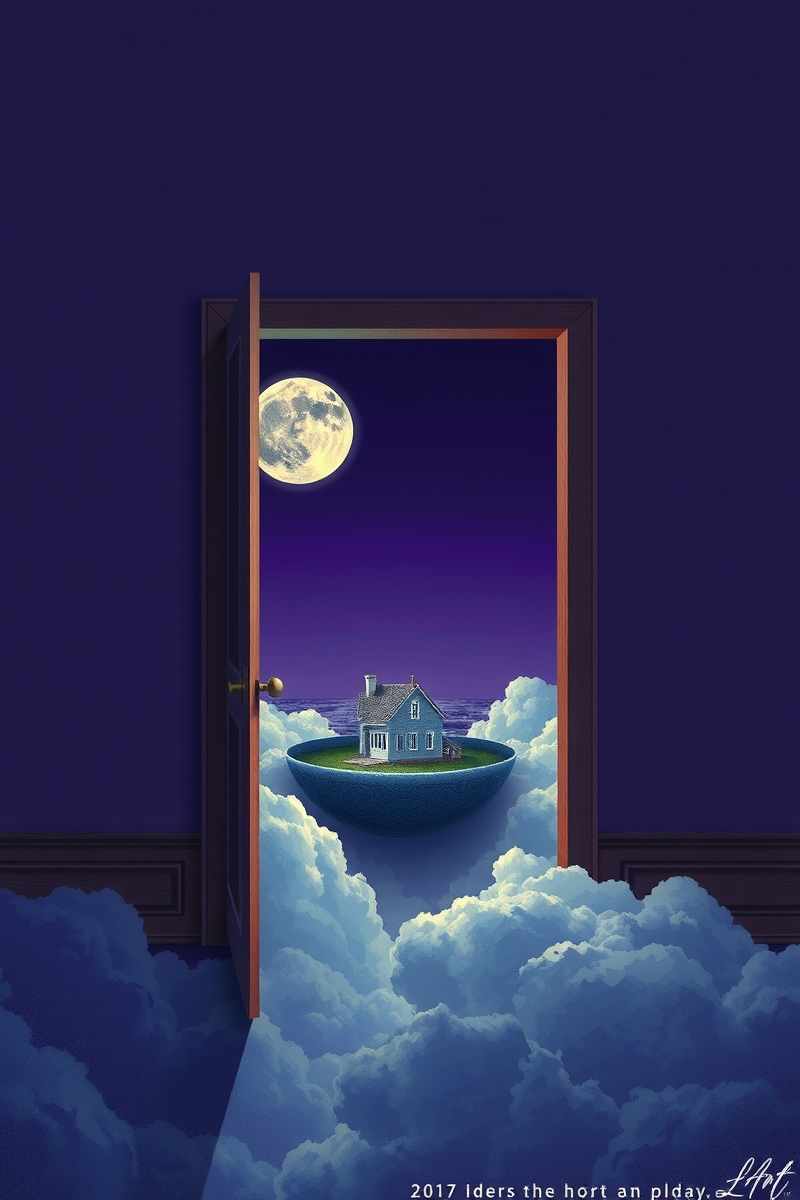 The dream did not have a plot, only a scene — A Moon Inside A Bowl Under A Violet Sky