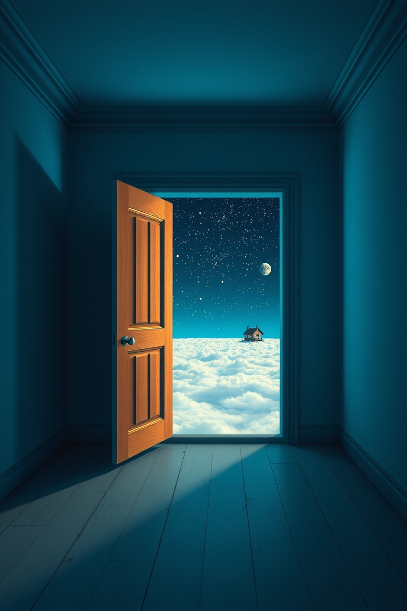 The dream did not have a plot, only a scene — A Room Filled With Stars Inside A Blue Room