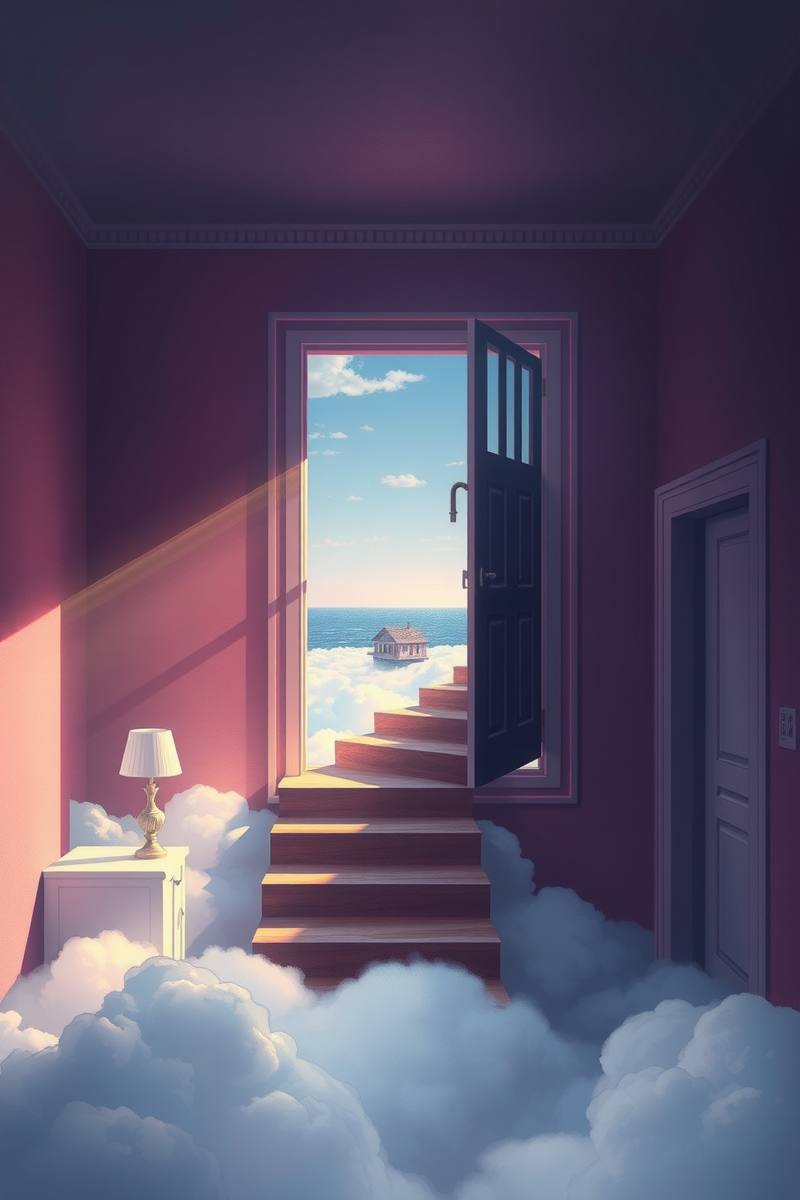 The dream did not have a plot, only a scene — A Staircase Into A Cloud In A Forest Of Doors