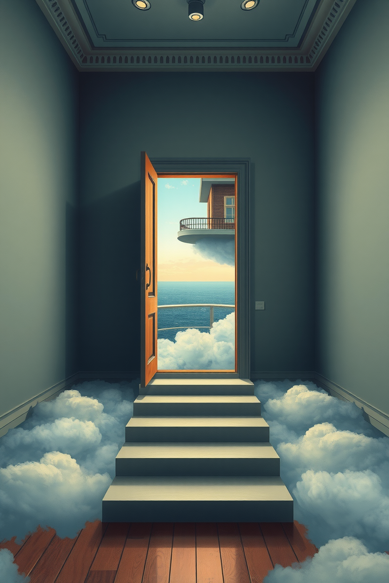 The dream did not have a plot, only a scene — A Staircase Into A Cloud Inside A Silent Museum