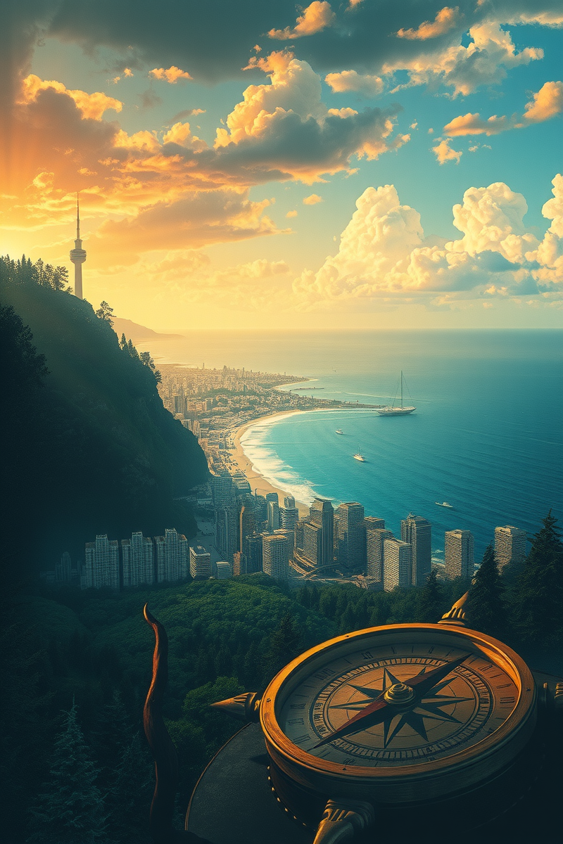 The dream lasted so long that it felt like a whole day had pas — A Compass Spinning Slowly A Coastal City
