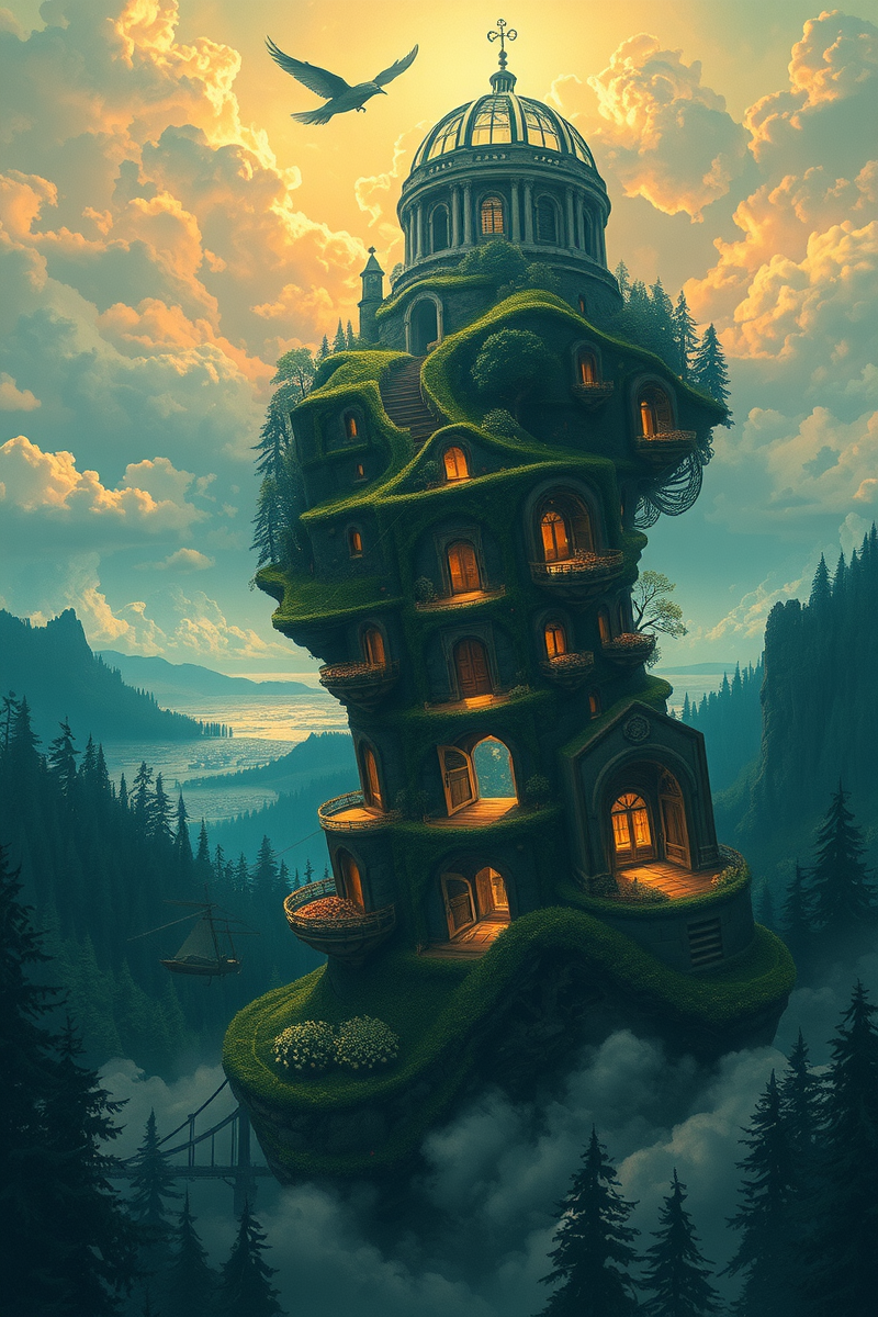 The dream lasted so long that it felt like a whole day had pas — A Compass Spinning Slowly A Forest With Doors