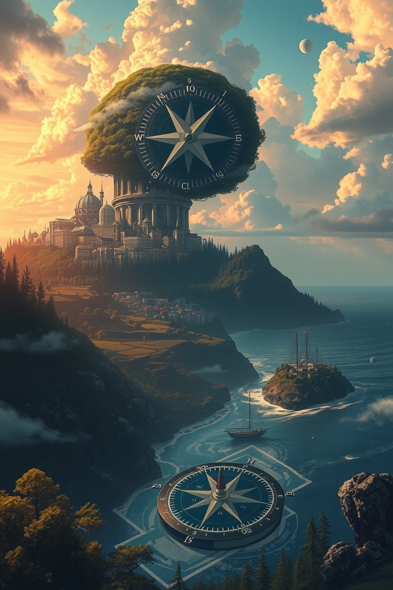 The dream lasted so long that it felt like a whole day had pas — A Compass Spinning Slowly An Island With No Boats