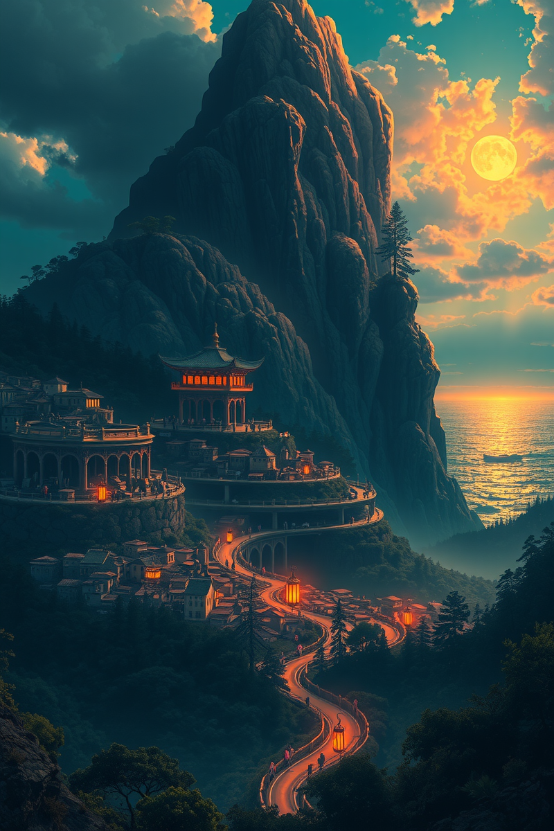 The dream lasted so long that it felt like a whole day had pas — A Lantern A Mountain Road
