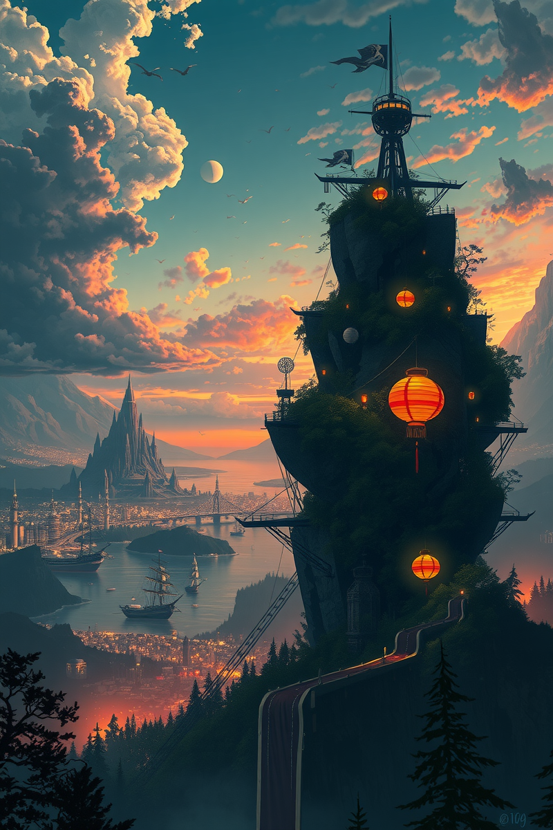 The dream lasted so long that it felt like a whole day had pas — A Lantern A Ship At Dusk