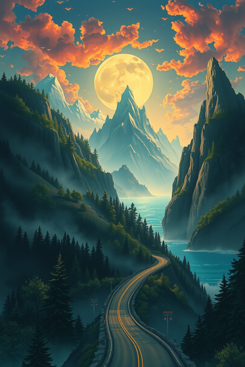 The dream lasted so long that it felt like a whole day had pas — A Passport With No Photo A Mountain Road