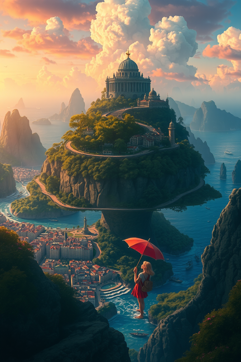 The dream lasted so long that it felt like a whole day had pas — A Red Umbrella An Island With No Boats