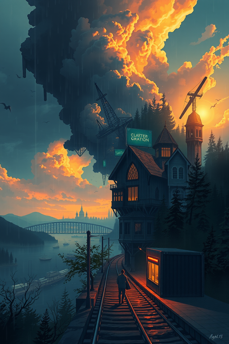 The dream lasted so long that it felt like a whole day had pas — A Suitcase Full Of Rain A Train Station