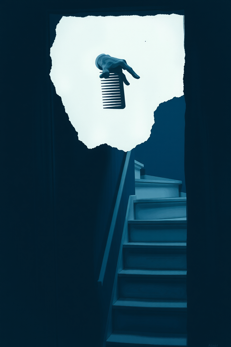 There was only one image — A Broken Comb A Blue Bathroom