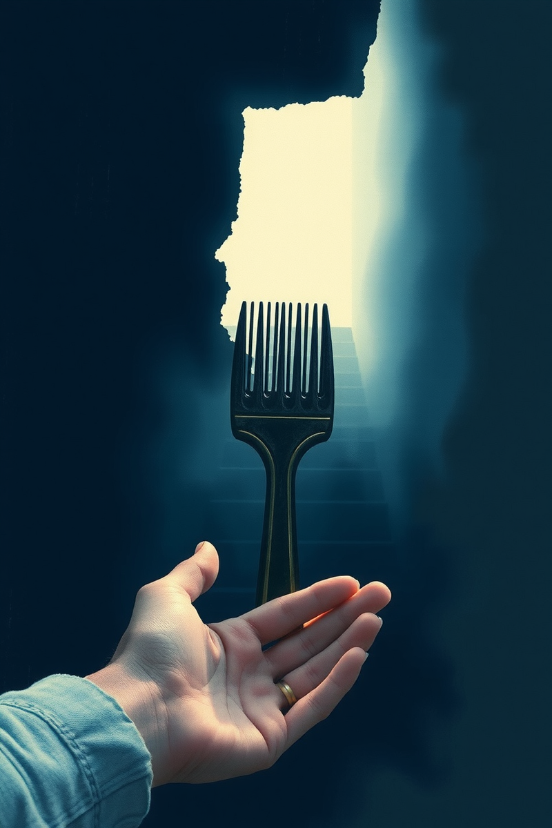 There was only one image — A Broken Comb A White Hallway