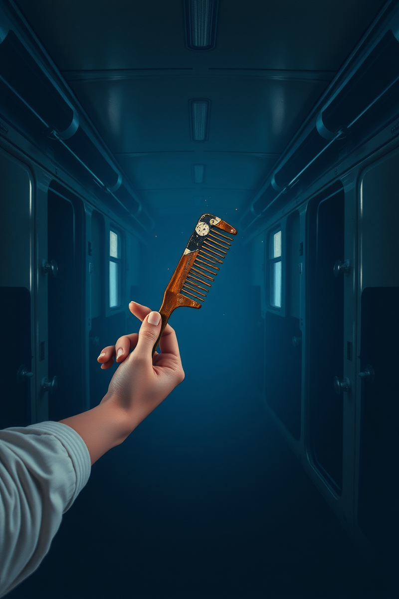 There was only one image — A Broken Comb An Empty Train Car