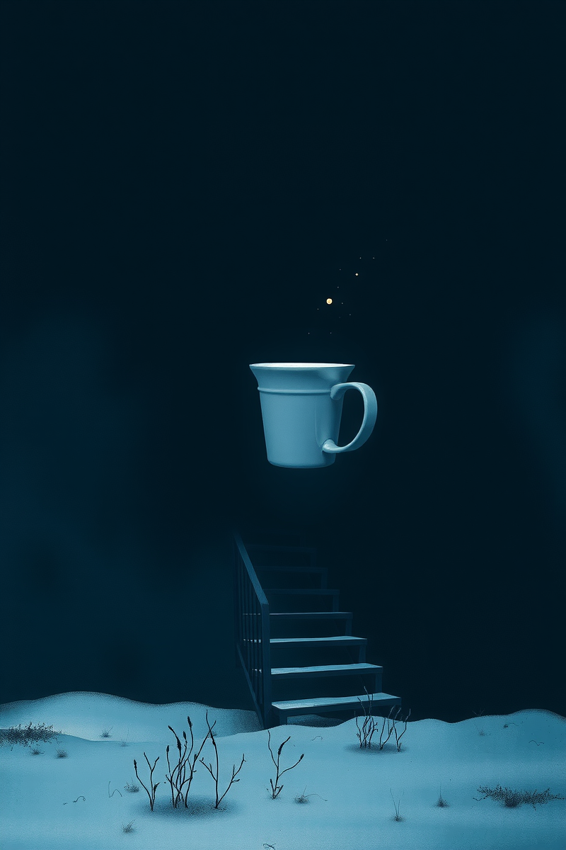 There was only one image — A Glowing Cup A Field Under Snow