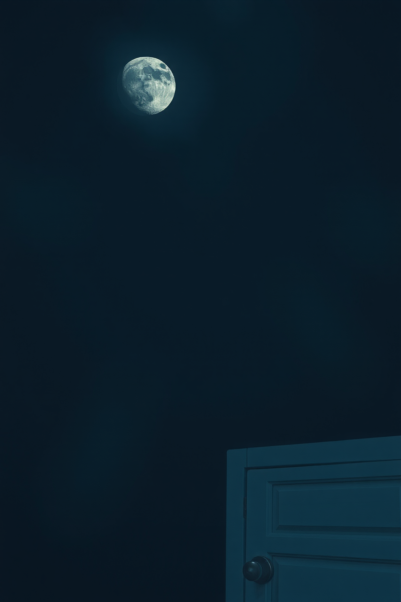There was only one image — A Paper Moon A Beach At Night